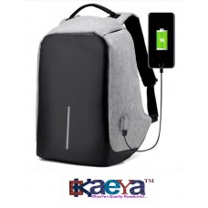 OkaeYa-Anti theft Travel Backpack Business Laptop Book School Bag with USB Charging Port for College Student Work Men & Women